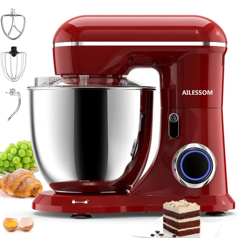 New Stand Mixer,6-QT 10-Speed Tilt-Head Kitchen Electric Mixer with Bowl, Dough Hook, Beater, Whisk for Most Home Cooks