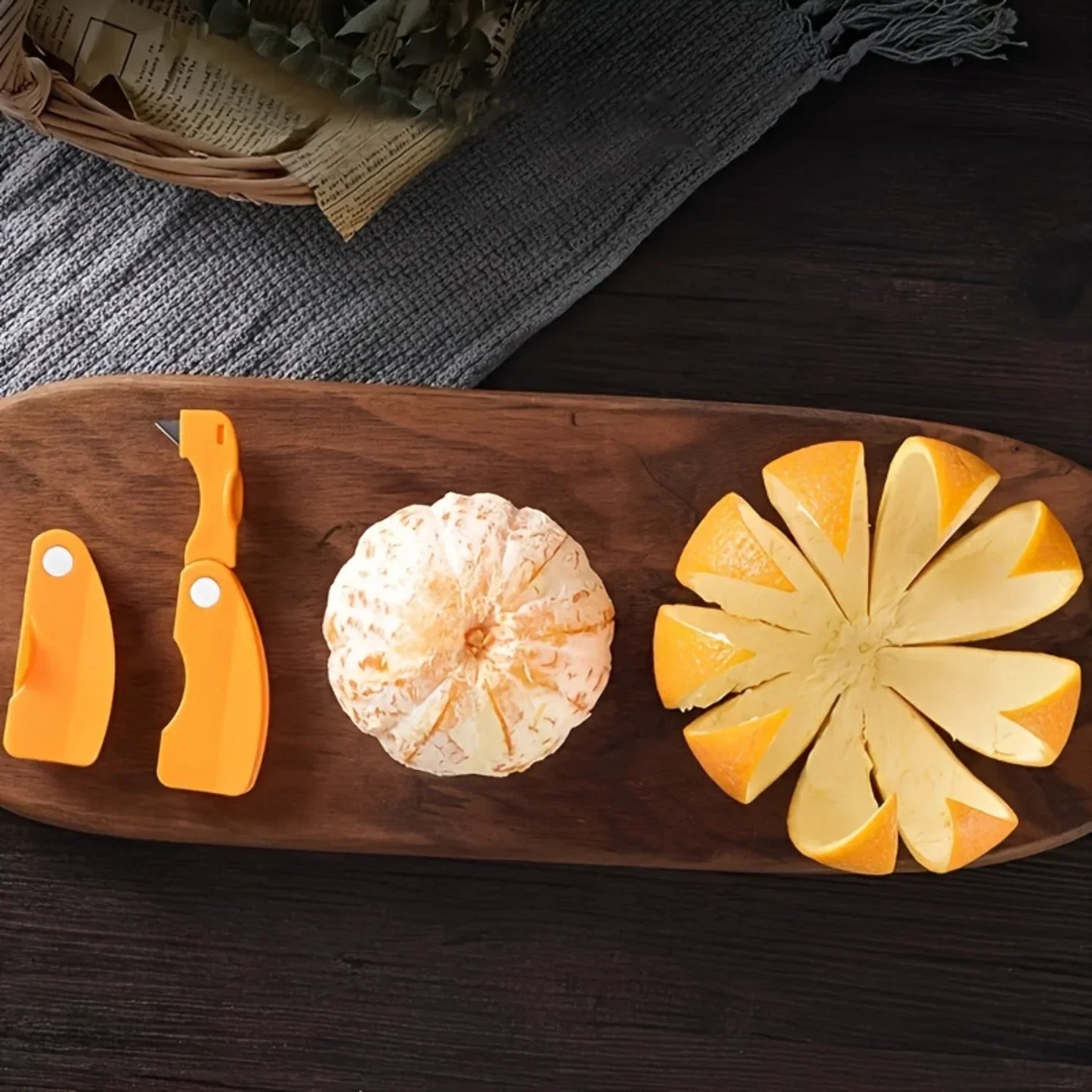 Creative Folding Orange Peeler And Fruit Cutter