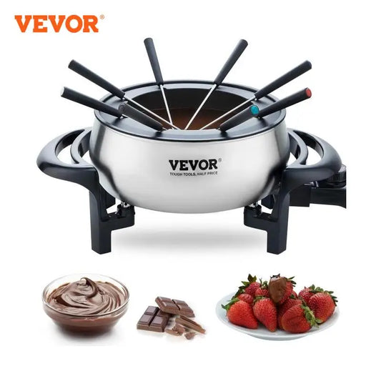 3Qt Electric Chocolate Melting Pot Fondue Pot Set Cheese Melting Warmer