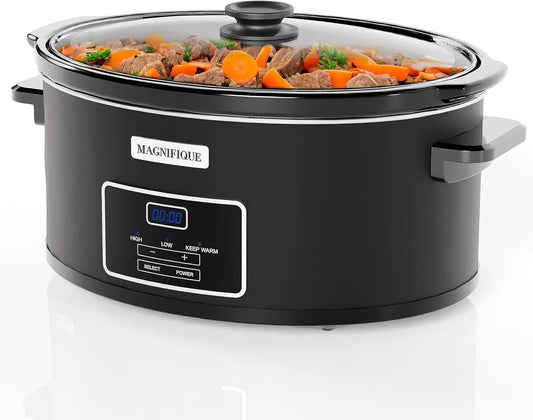 8-Quart Casserole Slow Cooker with Timer and Digital Programmable