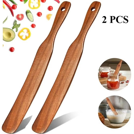 2pcs 11 Inch Wooden Bread Mixing Stir Stick Non-stick