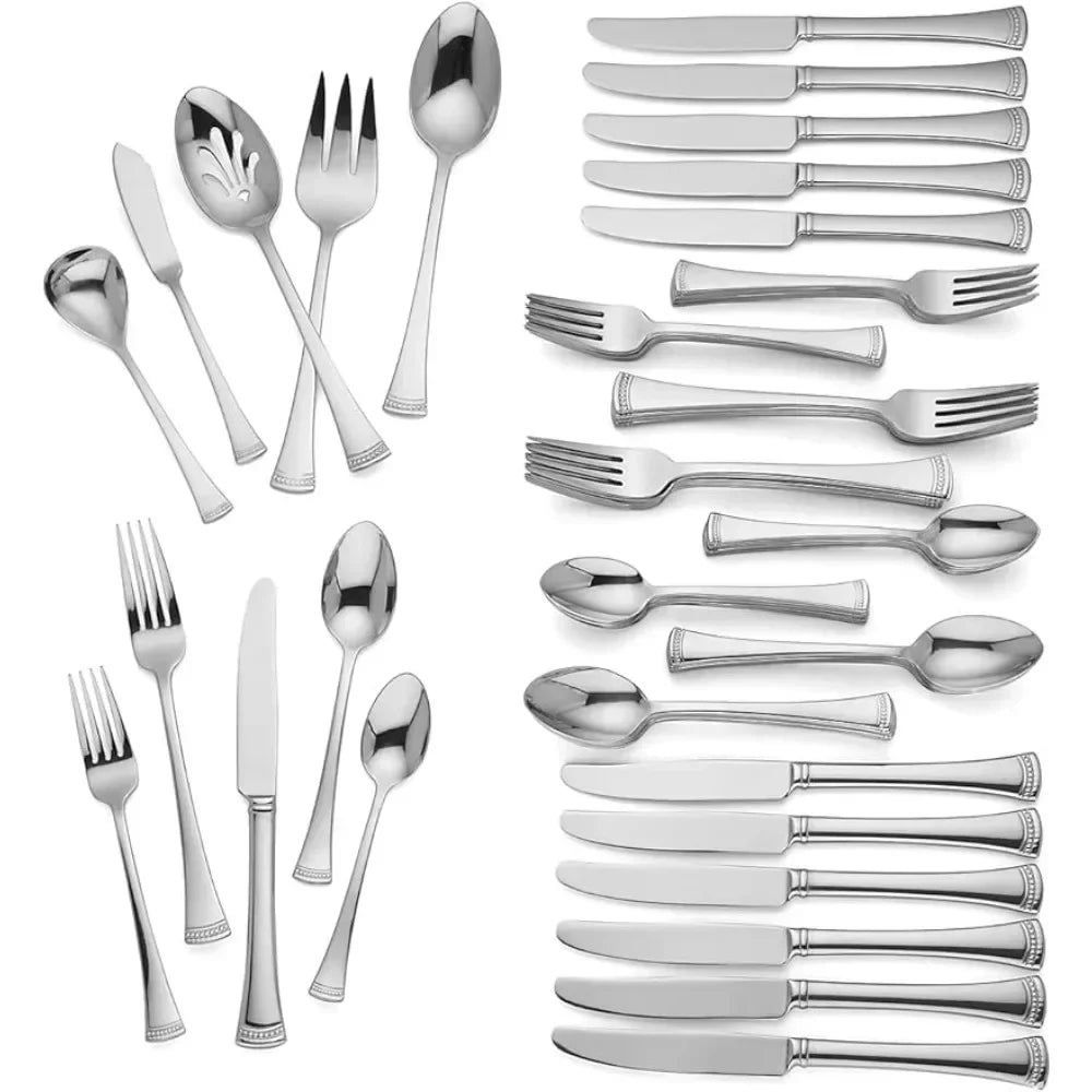 Stainless Steel 65-Piece Flatware Set