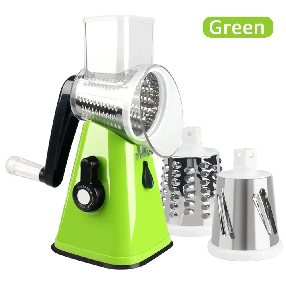 Manual Rotary Cheese Grater Cutter Slicer Chopper Spiralizer