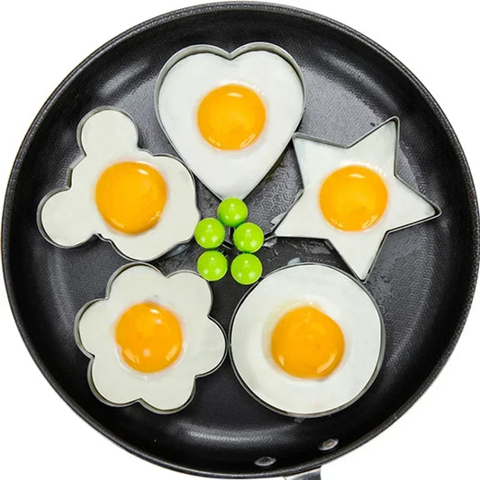 5 Style Stainless Steel Fried Egg Pancake Shapers